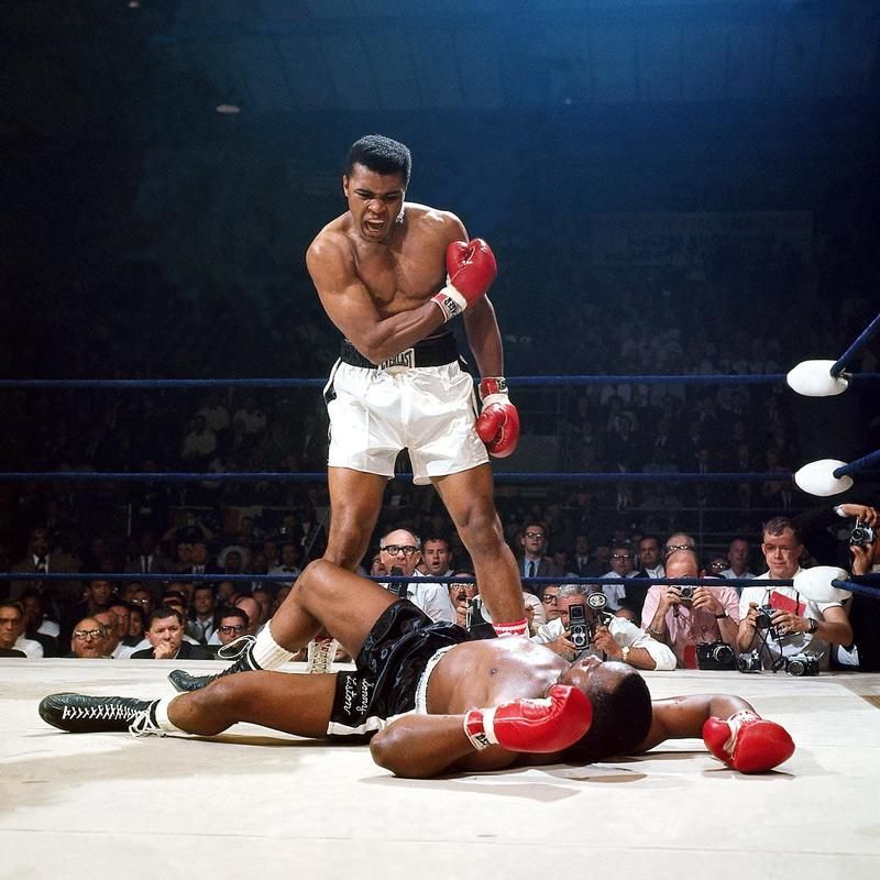 Muhammad Ali and Sonny Liston