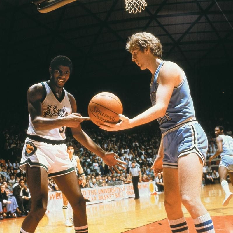 Earvin 'Magic' Johnson and Larry Bird