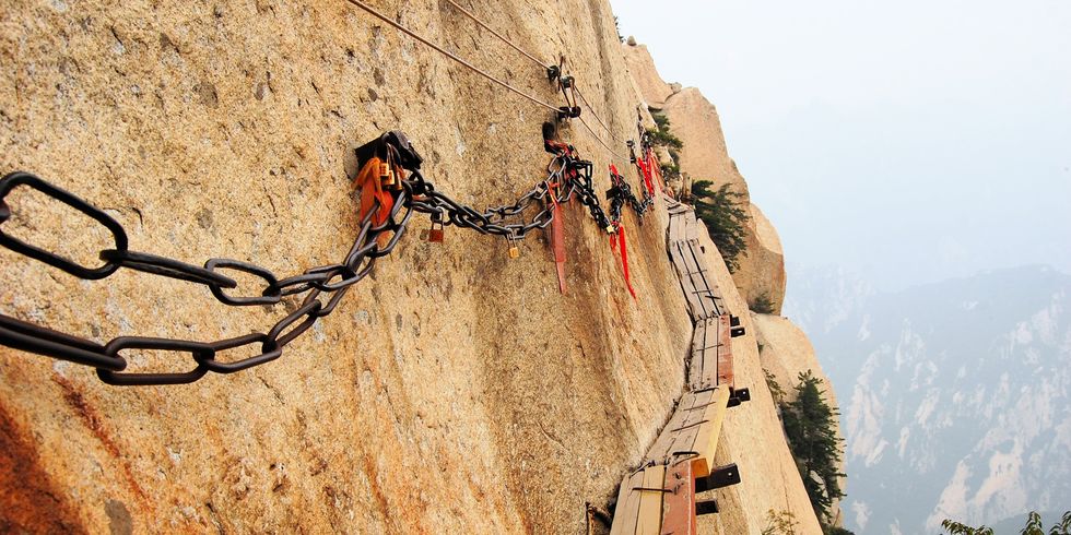 Plank Road In The Sky In China