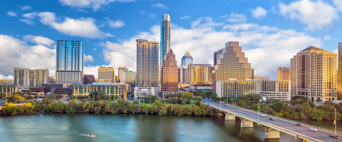 Downtown Skyline of Austin, Texas in USA