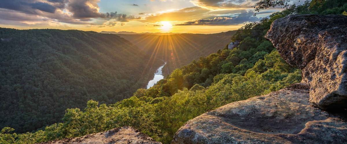 West Virginia, Beauty Mountain, scenic sunset