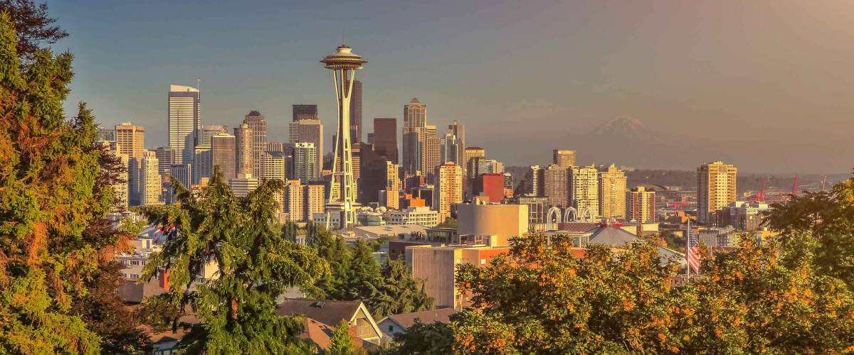 Beautiful panoramic view of Seattle skyline