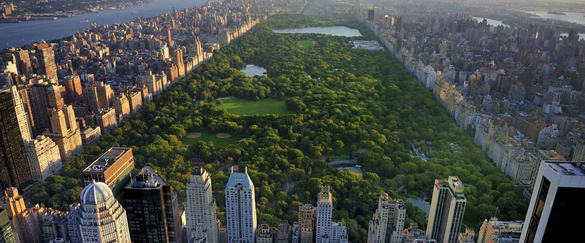 Central Park aerial view, Manhattan, New York